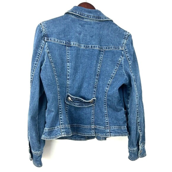 Live A Little LAL Women Blue Denim Jean Jacket Fitted Classic Sz PXL 1153E2 - Picture 4 of 11